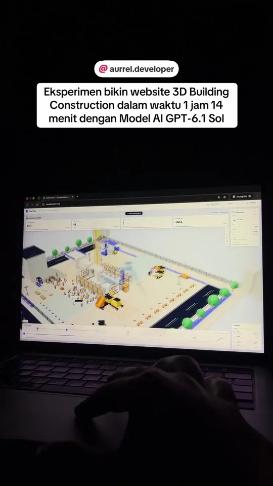 3D building construction explorer website experiment