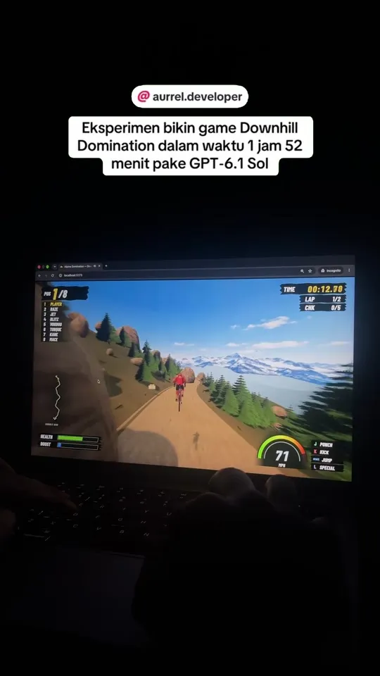 Downhill Domination 3D racing game experiment