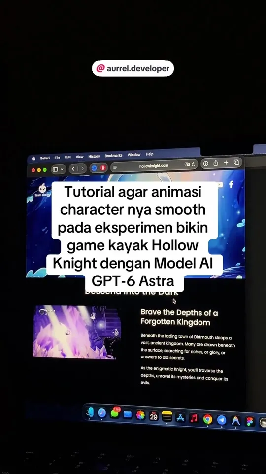 Smooth character animation experiment in Hollow Knight style