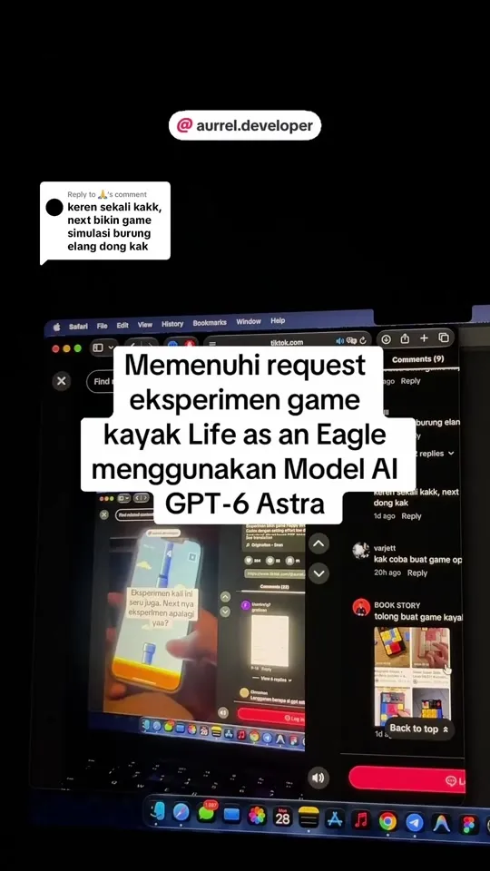 Life as an Eagle game experiment