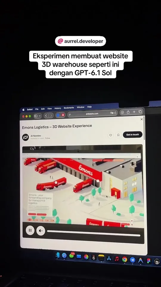 3D warehouse dashboard experiment built with AI